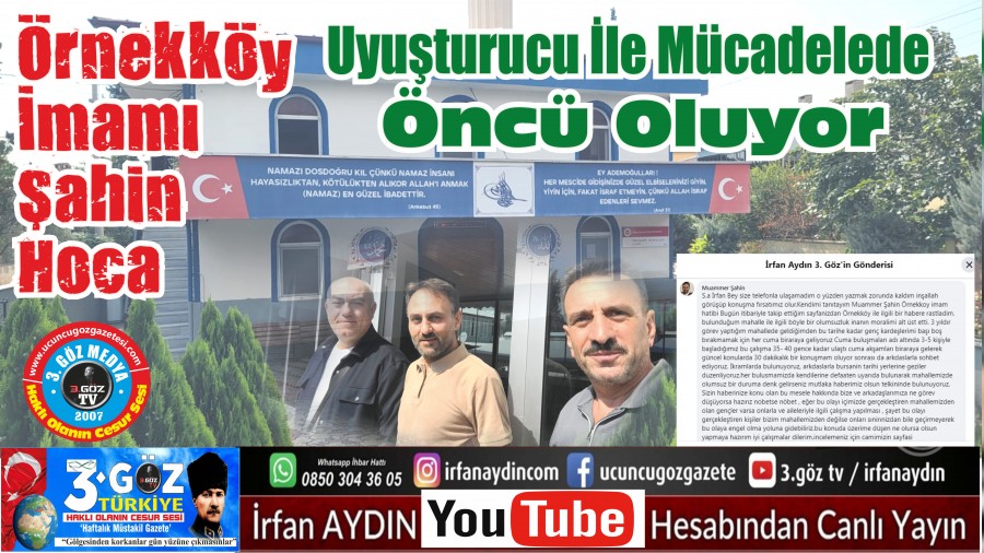 rnekky mam ahin Hoca Uyuturucu le Mcadelede nc Oluyor 