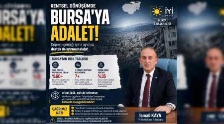 KENTSEL D�N���MDE BURSA�YA ADALET �A�RISI