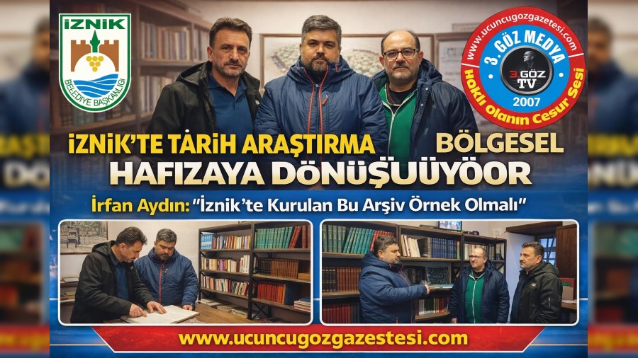 �ZN�K�TE TAR�H ARA�TIRMA MERKEZ� B�LGESEL HAFIZAYA D�N���YOR �rfan Ayd�n: ��znik�te Kurulan Bu Ar�iv �rnek Olmal��