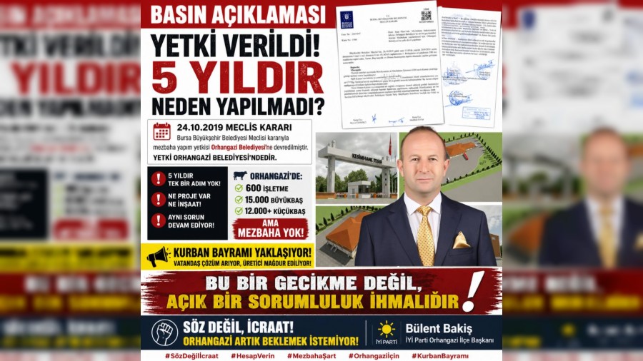 ORHANGAZ� MEZBAHASI: YETK� ORHANGAZ� BELED�YESݒNDE, SORUMLULUK NEDEN YER�NE GET�R�LM�YOR?