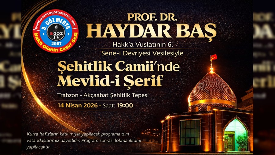 Prof. Dr. Haydar Ba� i�in Mevlid-i �erif program� d�zenleniyor