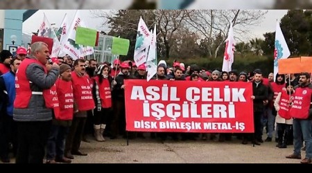 Asil �elik�te 5 lira 87 kuru�a grev yasa��